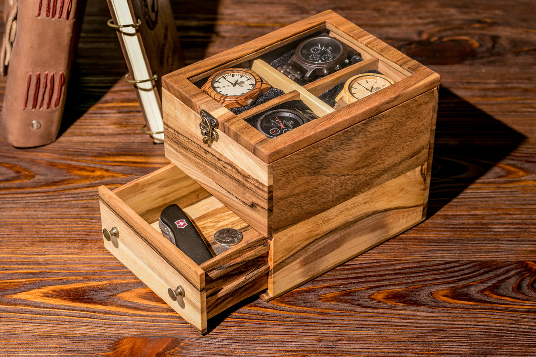 Watch box with accessory drawer - 4 Watches photo №7