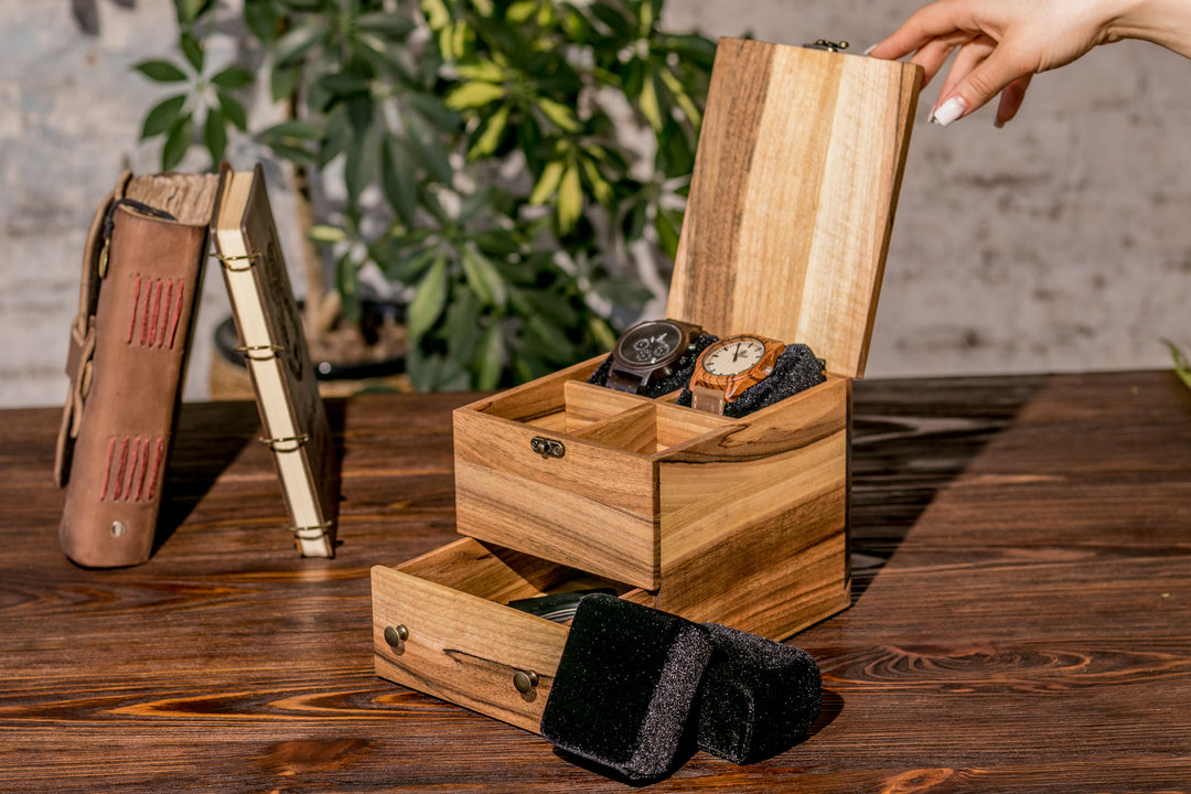 Watch box with accessory drawer - 4 Watches photo №3