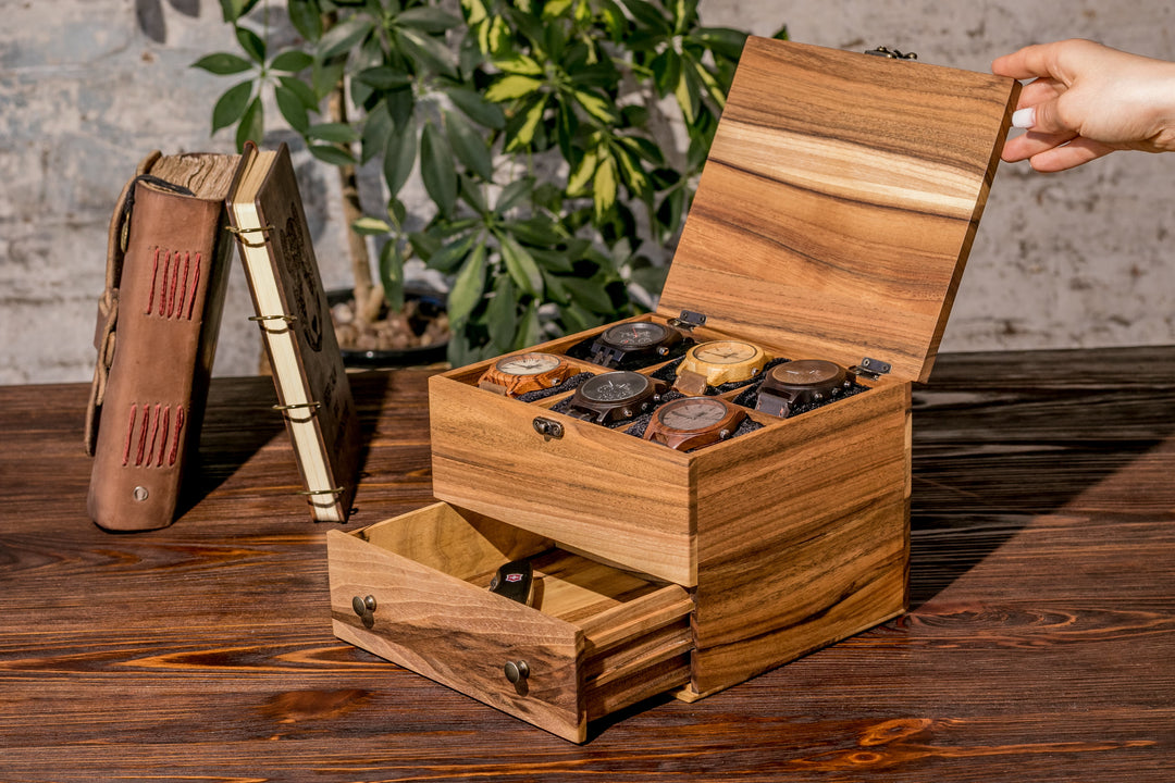 Watch box with accessory drawer - 6 Watches photo