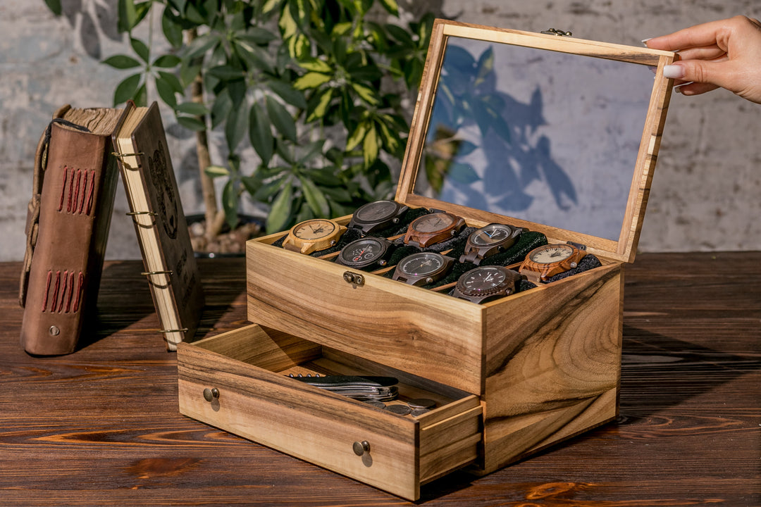 Watch box with accessory drawer - 8 Watches photo №2