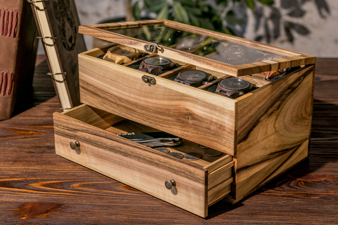 Watch box with accessory drawer - 8 Watches photo №8