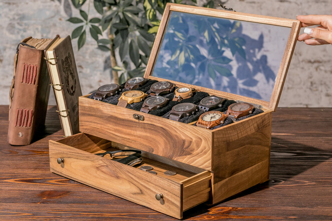 Watch box with accessory drawer - 10 Watches photo