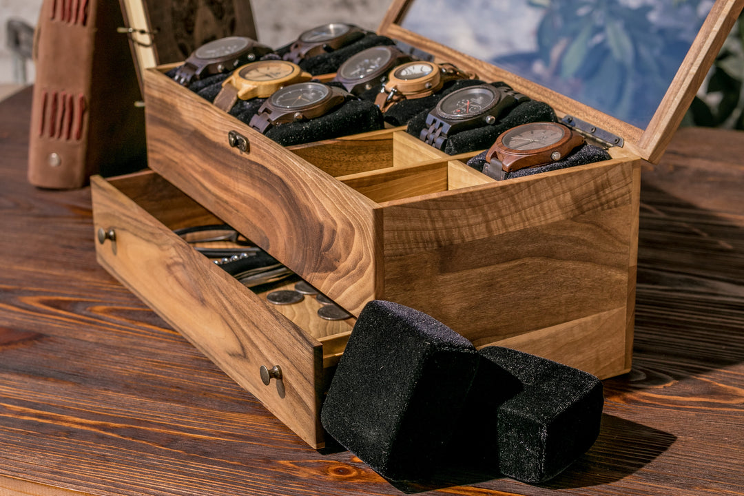 Watch box with accessory drawer - 10 Watches photo №8