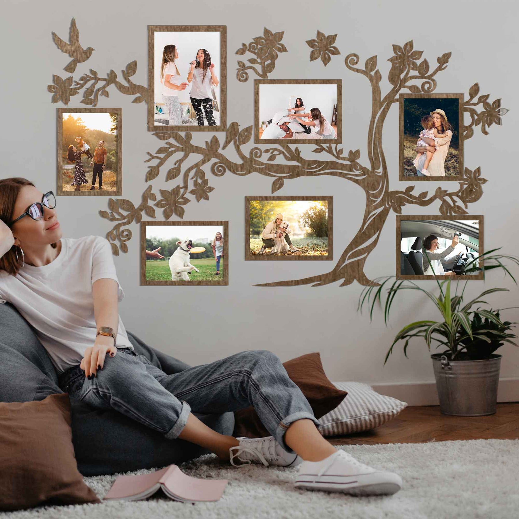 Rustic Wooden Family Tree Wall Décor – skinwoodukraine
