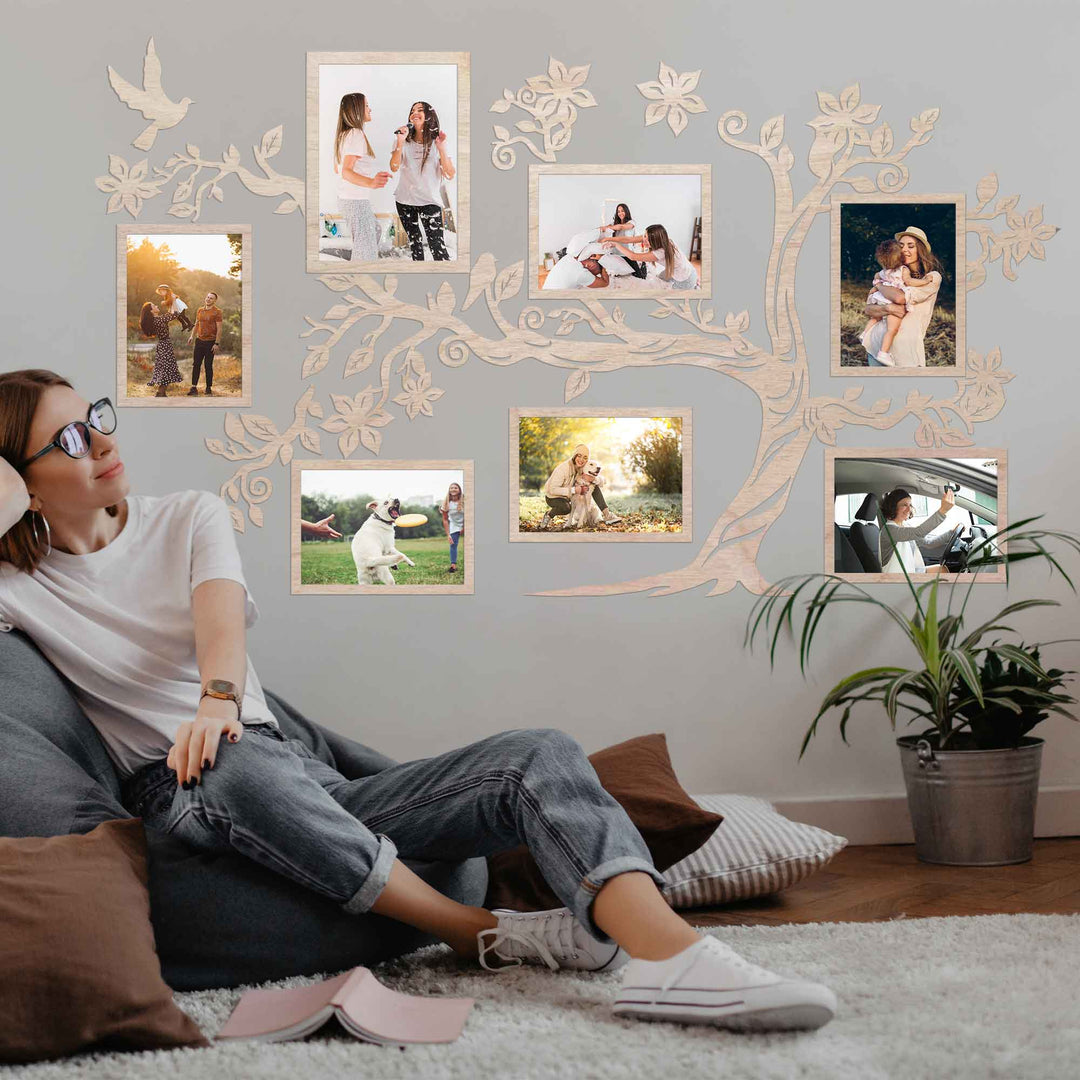 Customizable Wooden Family Tree Wall Art photo №8