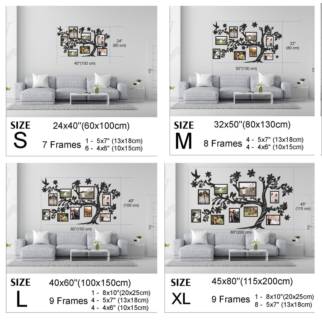 Customizable Wooden Family Tree Wall Art photo №5