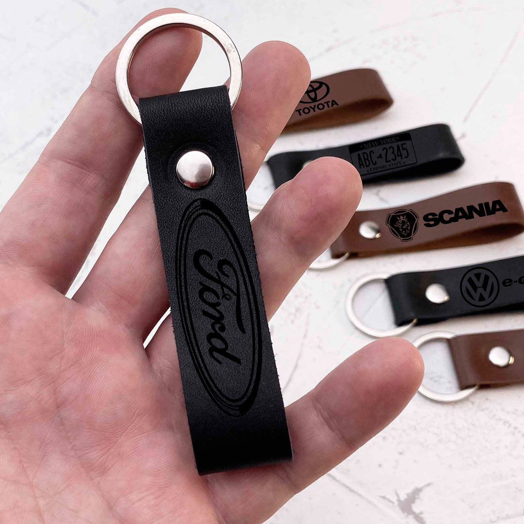 Custom car leather keychain photo №3