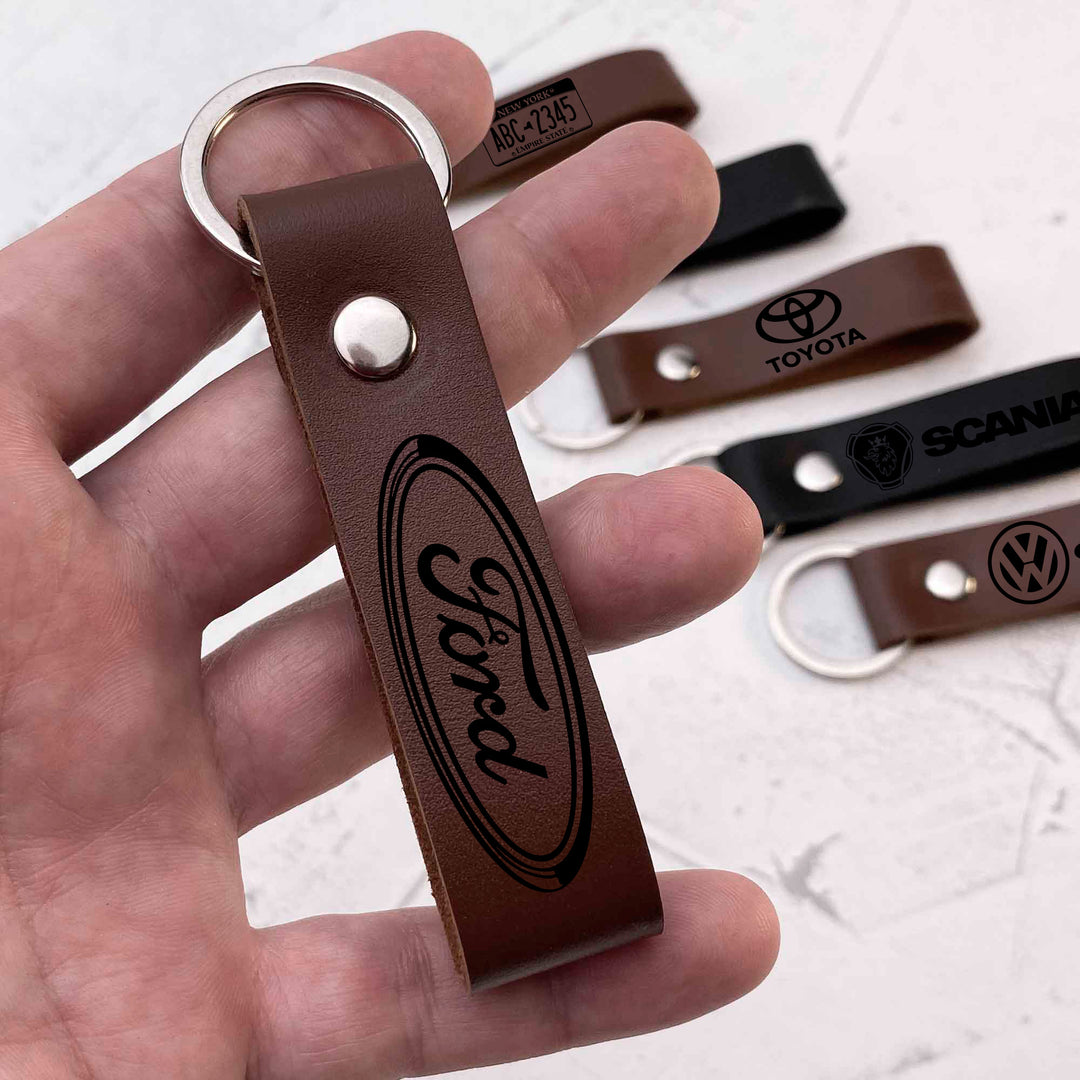 Custom car leather keychain photo №4