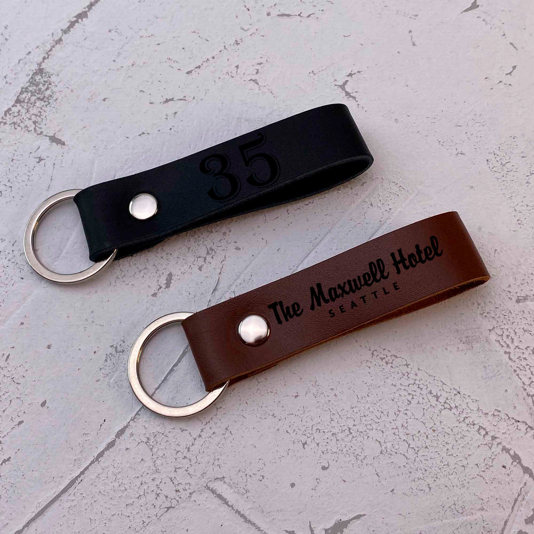 Hotel Leather Keychain photo №3