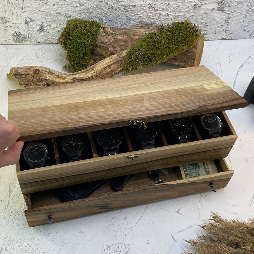 Watch box with accessory drawer - 12 Watches photo №6