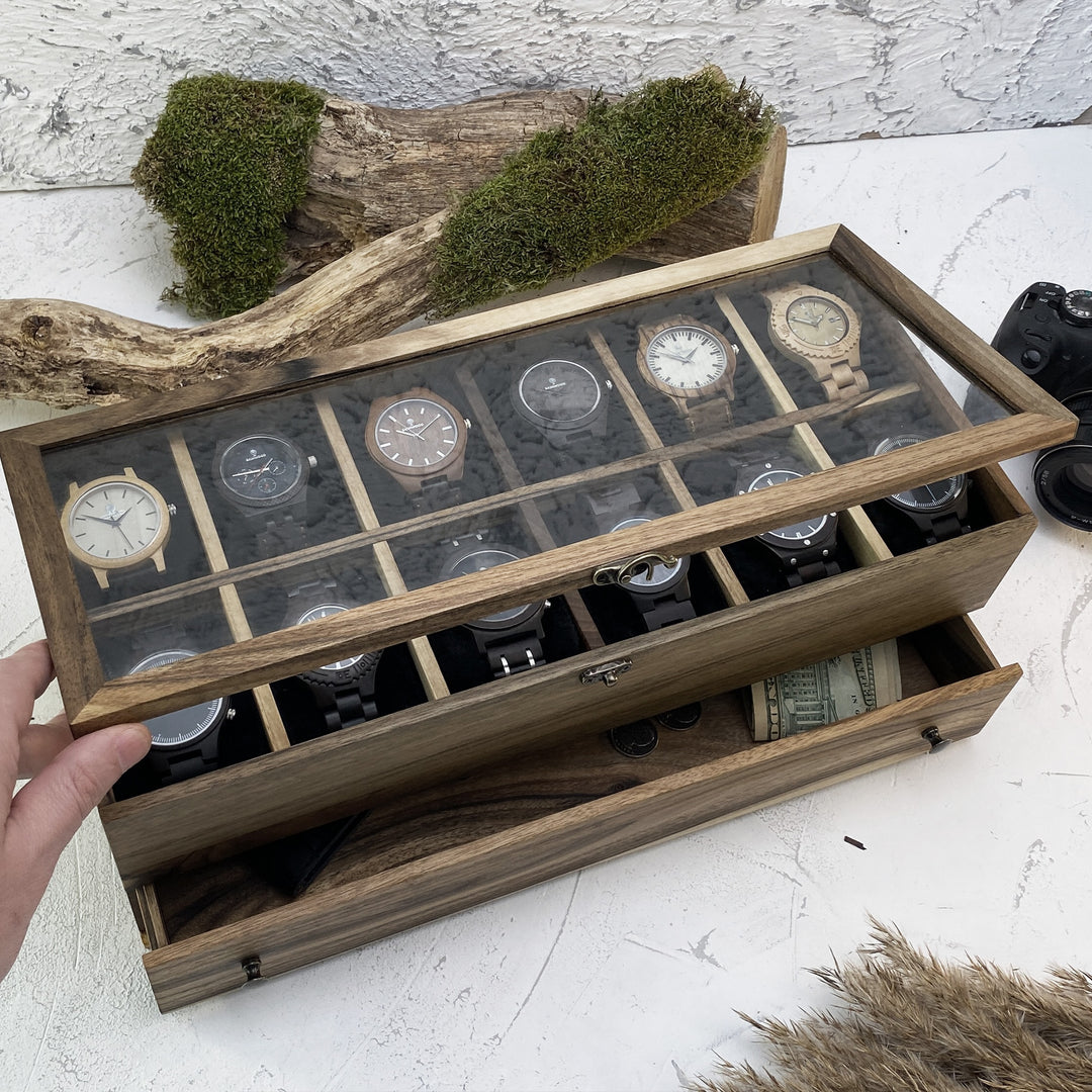 Watch box with accessory drawer - 12 Watches photo №8