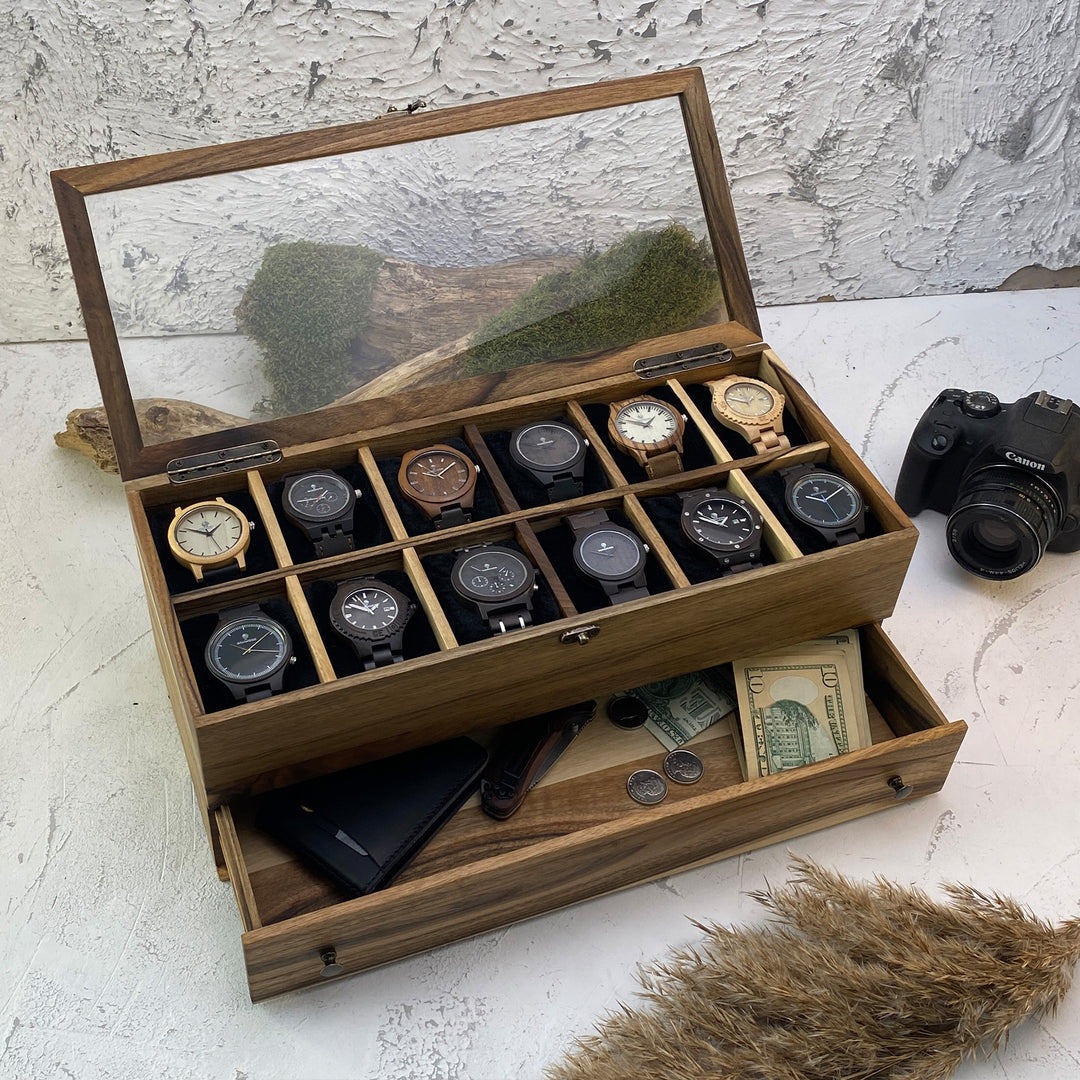 Watch box with accessory drawer - 12 Watches photo №2
