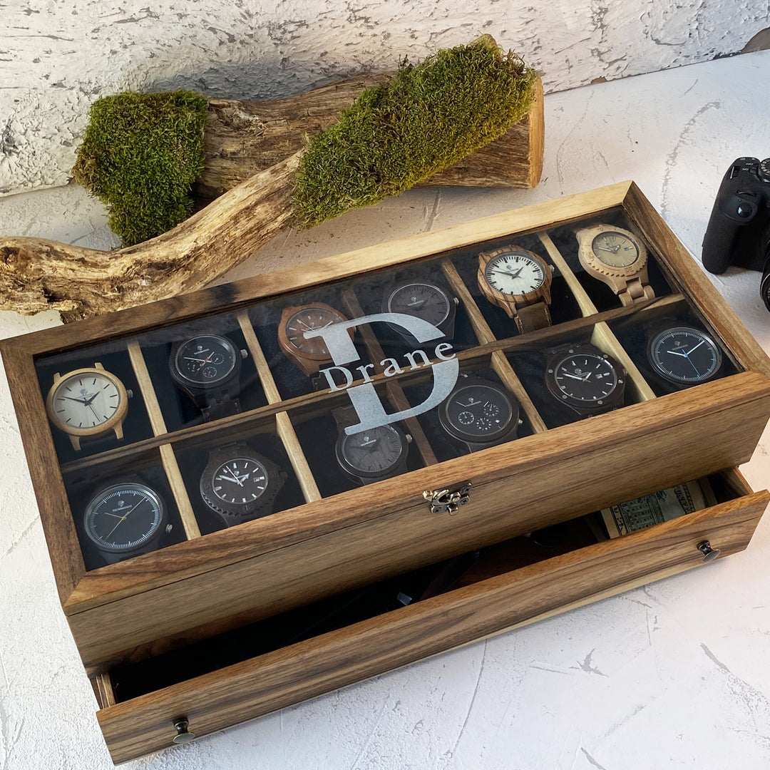 Watch box with accessory drawer - 12 Watches photo №10