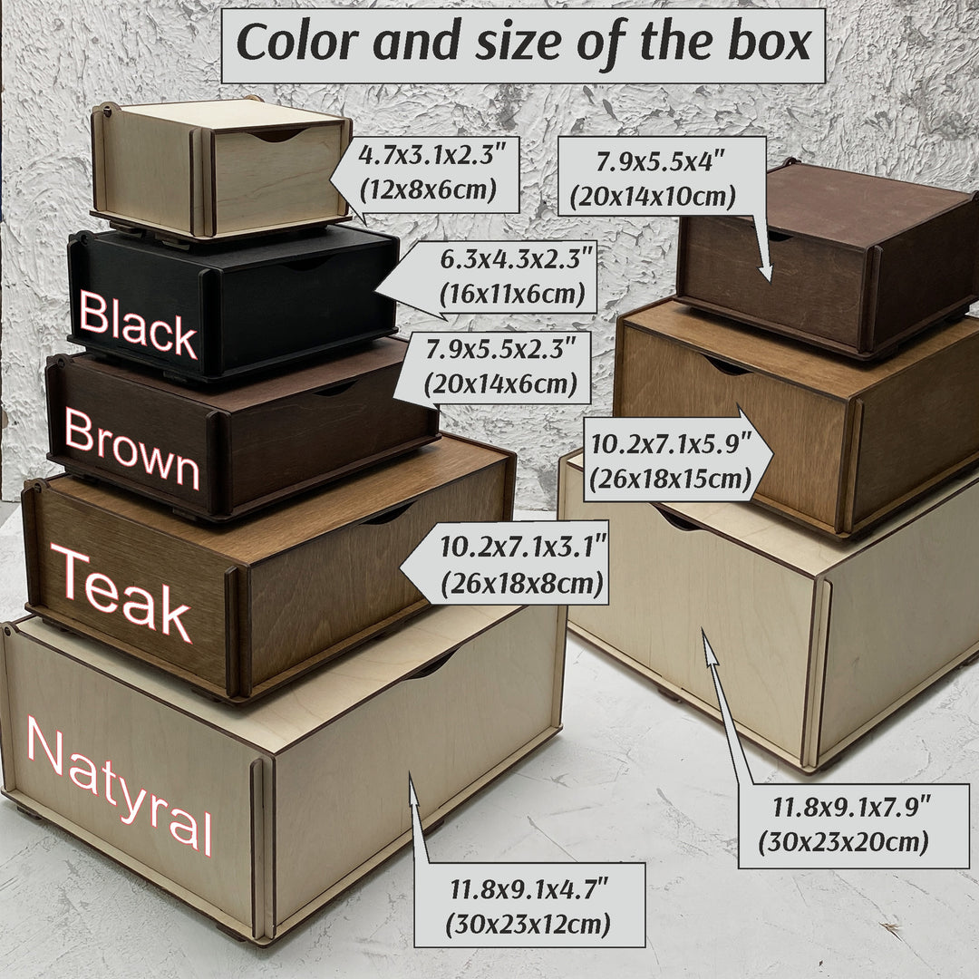 Wooden memory box Engraving Our Wedding photo №7