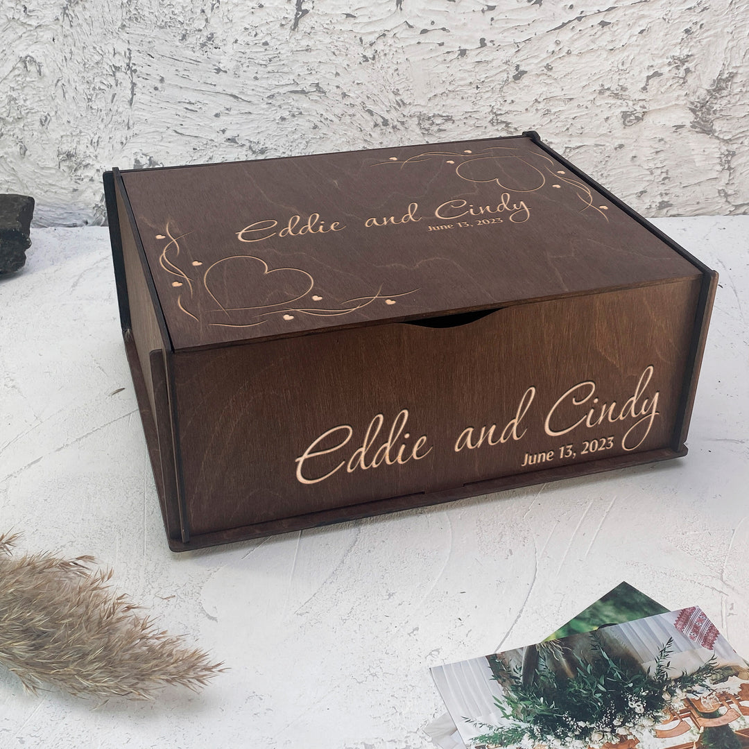 Wooden memory box Engraving Name photo №6