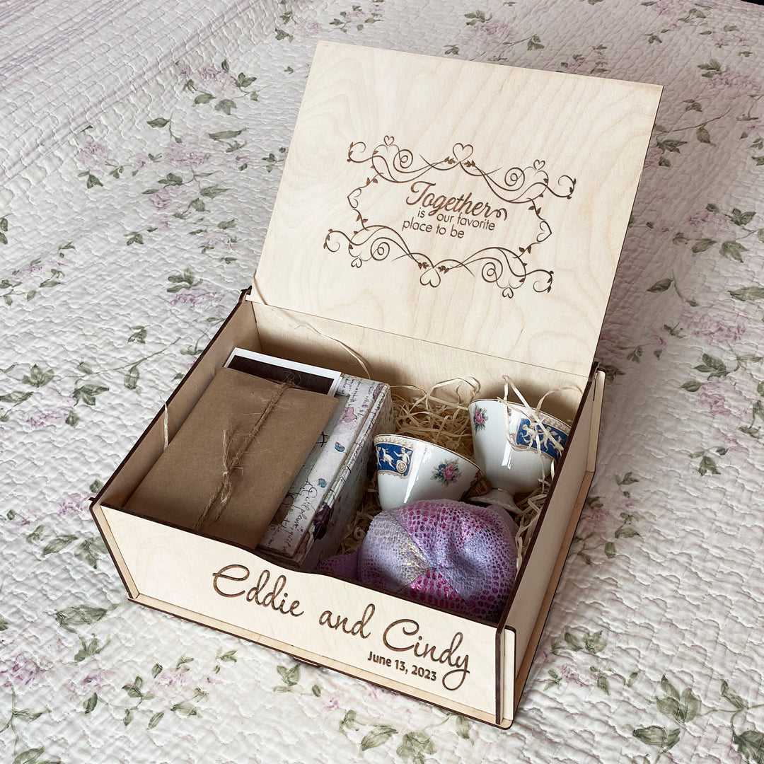 Wooden memory box Engraving Name photo №8