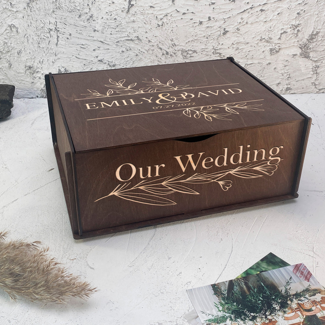 Wooden memory box Engraving Our Wedding photo №3
