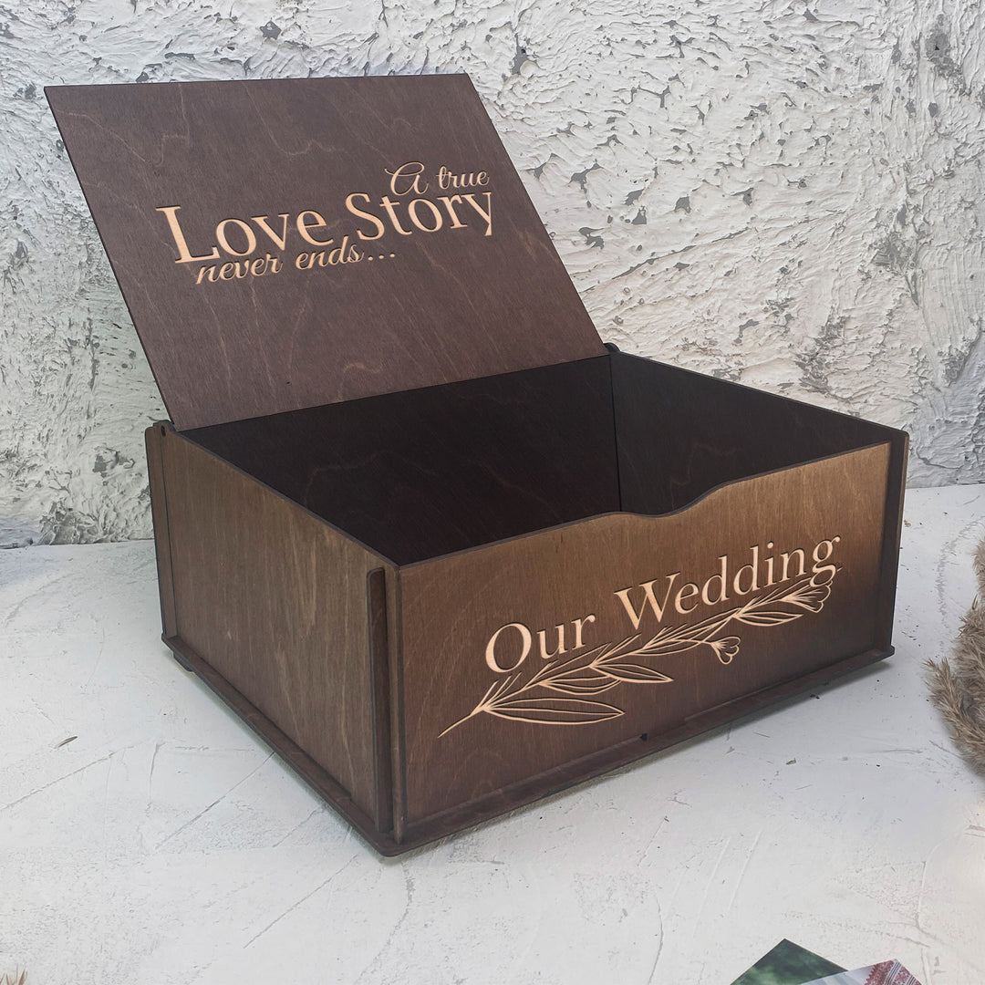 Wooden memory box Engraving Our Wedding photo №4