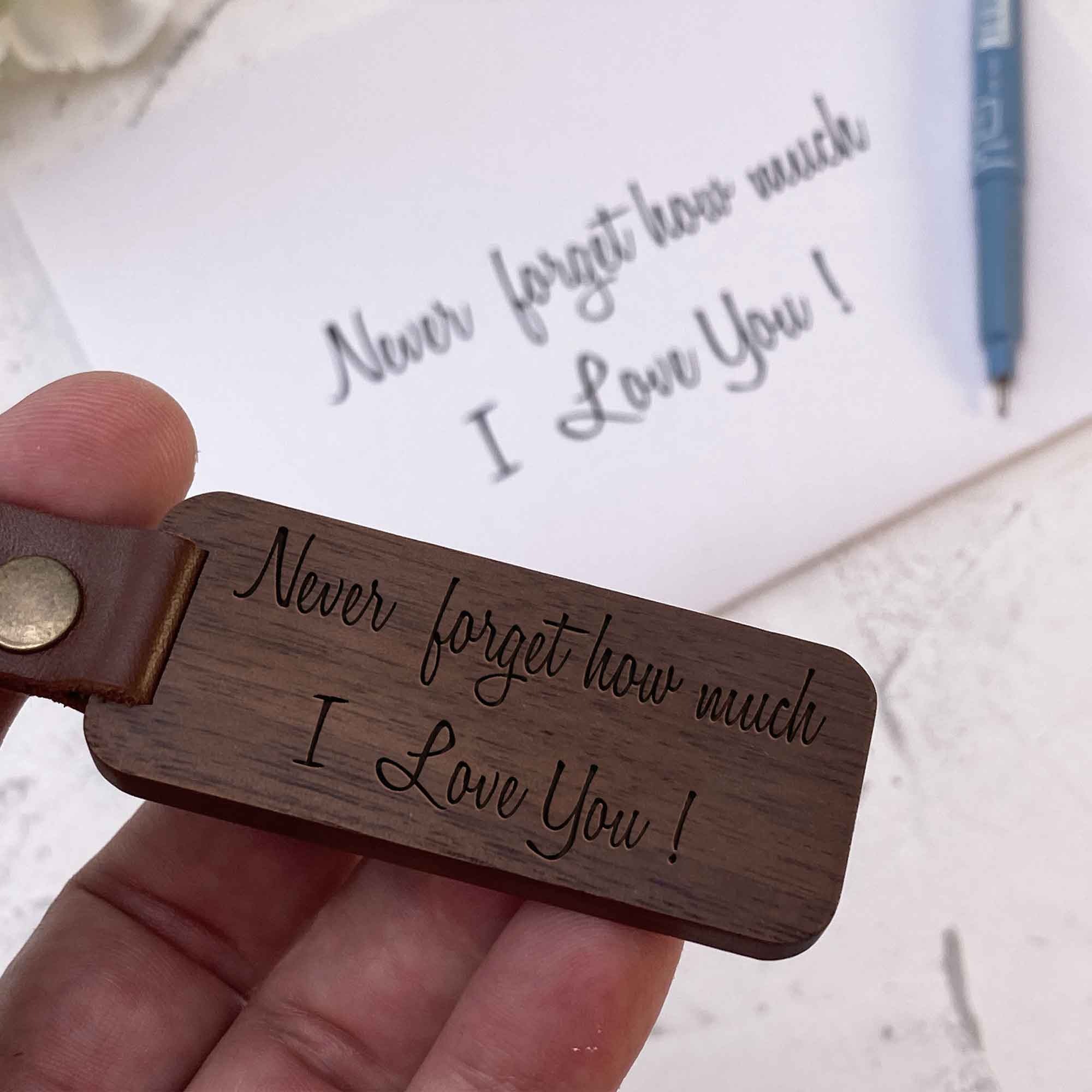 Personalized wooden keychain