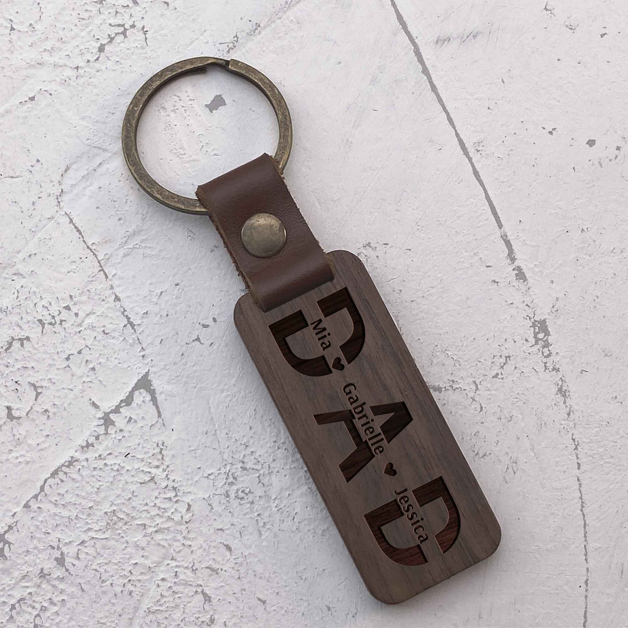 Custom wooden keychain
