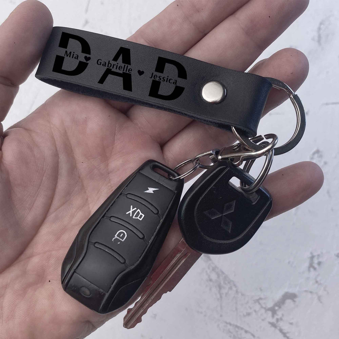 Personalized Leather Keychain photo №3