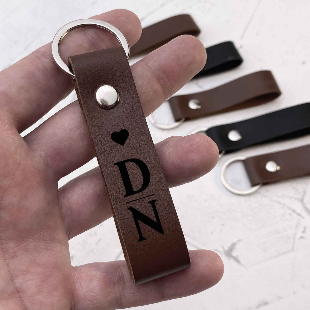 Personalized Leather Keychain photo №7