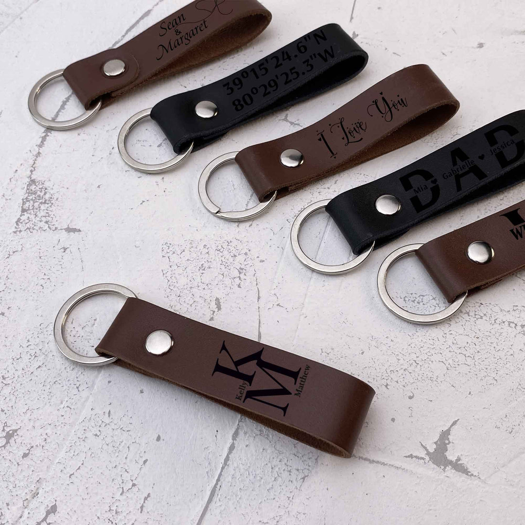 Personalized Leather Keychain photo №8
