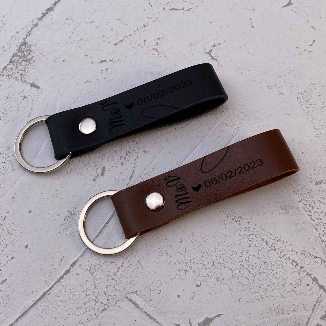 Personalized Leather Keychain photo №4