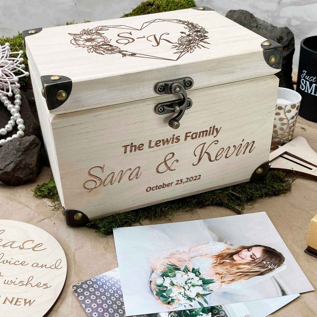 Wooden Memories Box Engraving Heart photo №6
