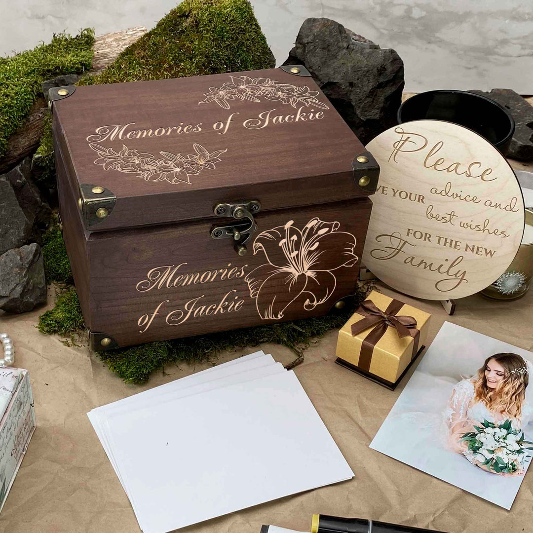 Wooden memories wedding box photo №10