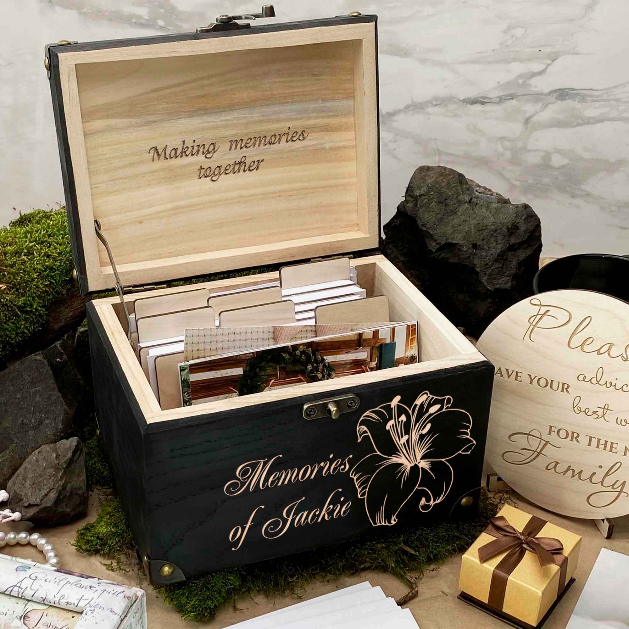 Wooden memories wedding box