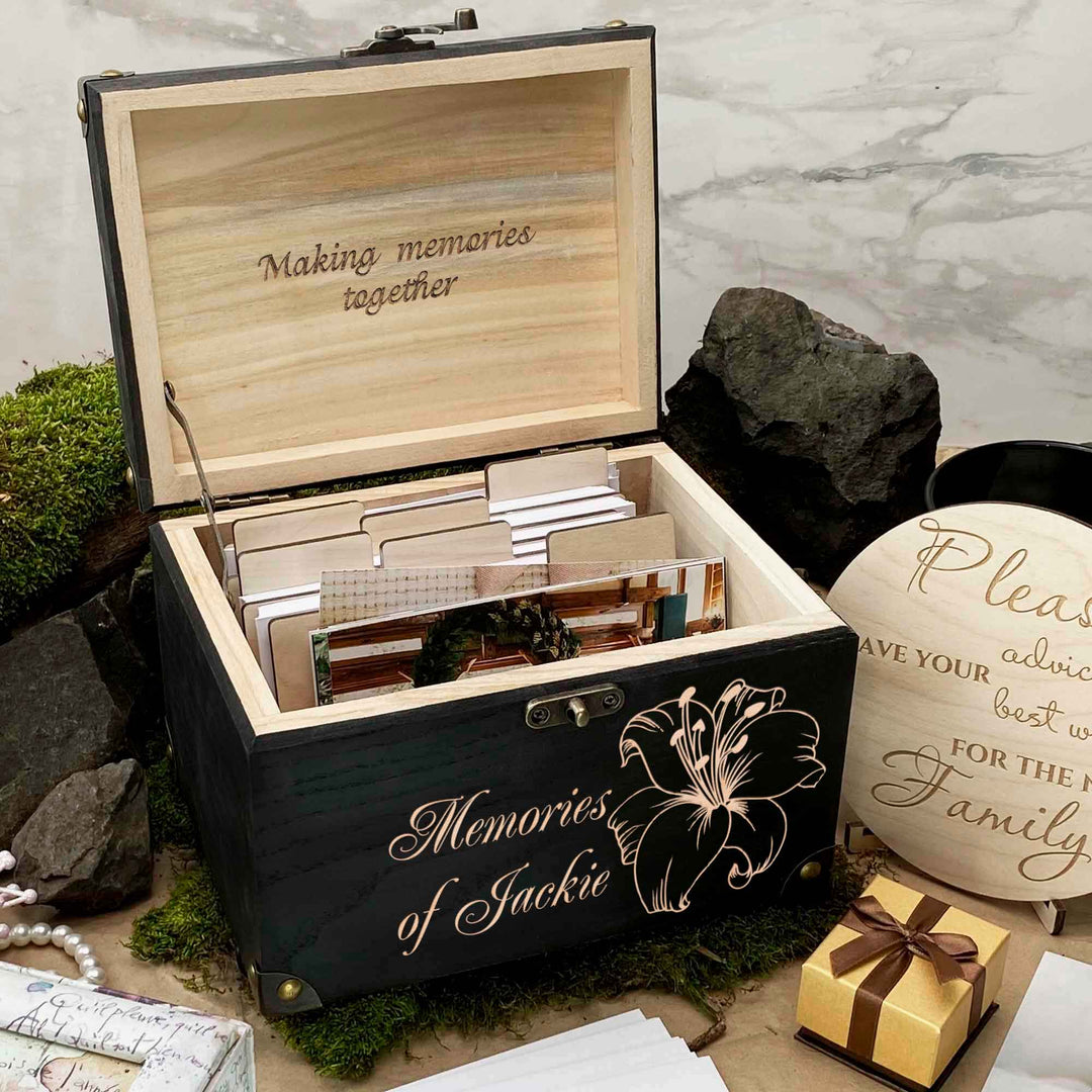 Wooden memories wedding box photo №11