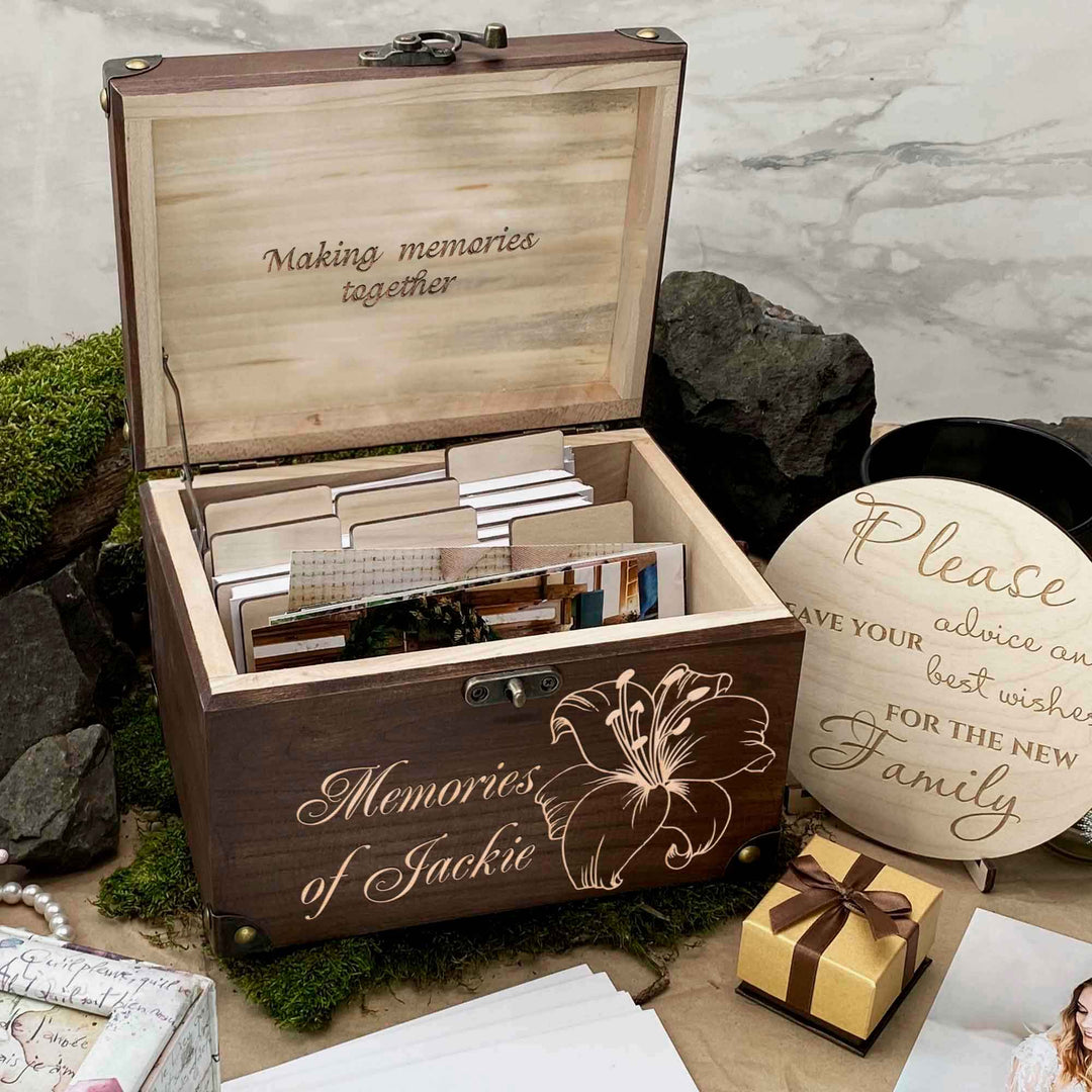 Wooden memories wedding box photo №12