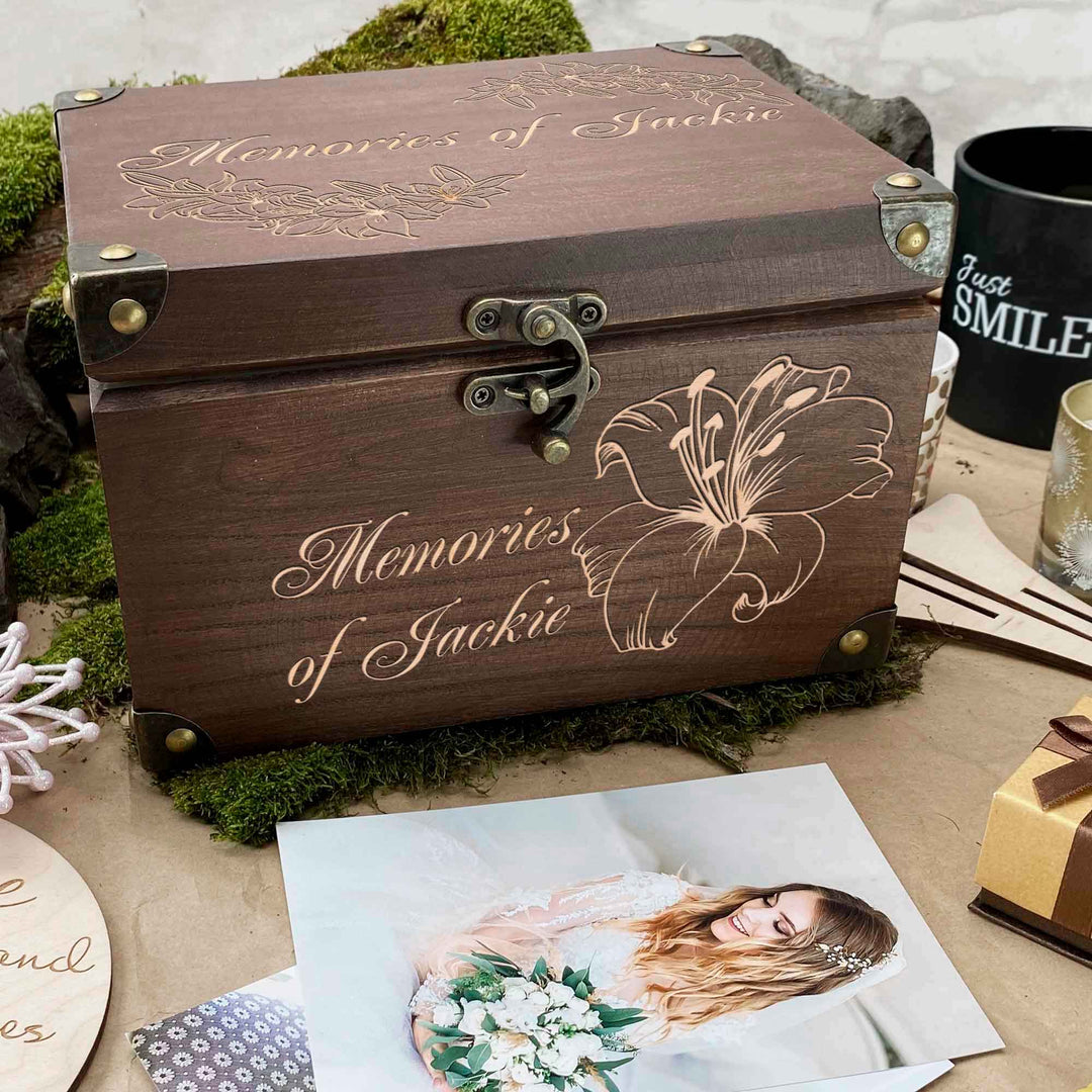 Wooden memories wedding box photo №14