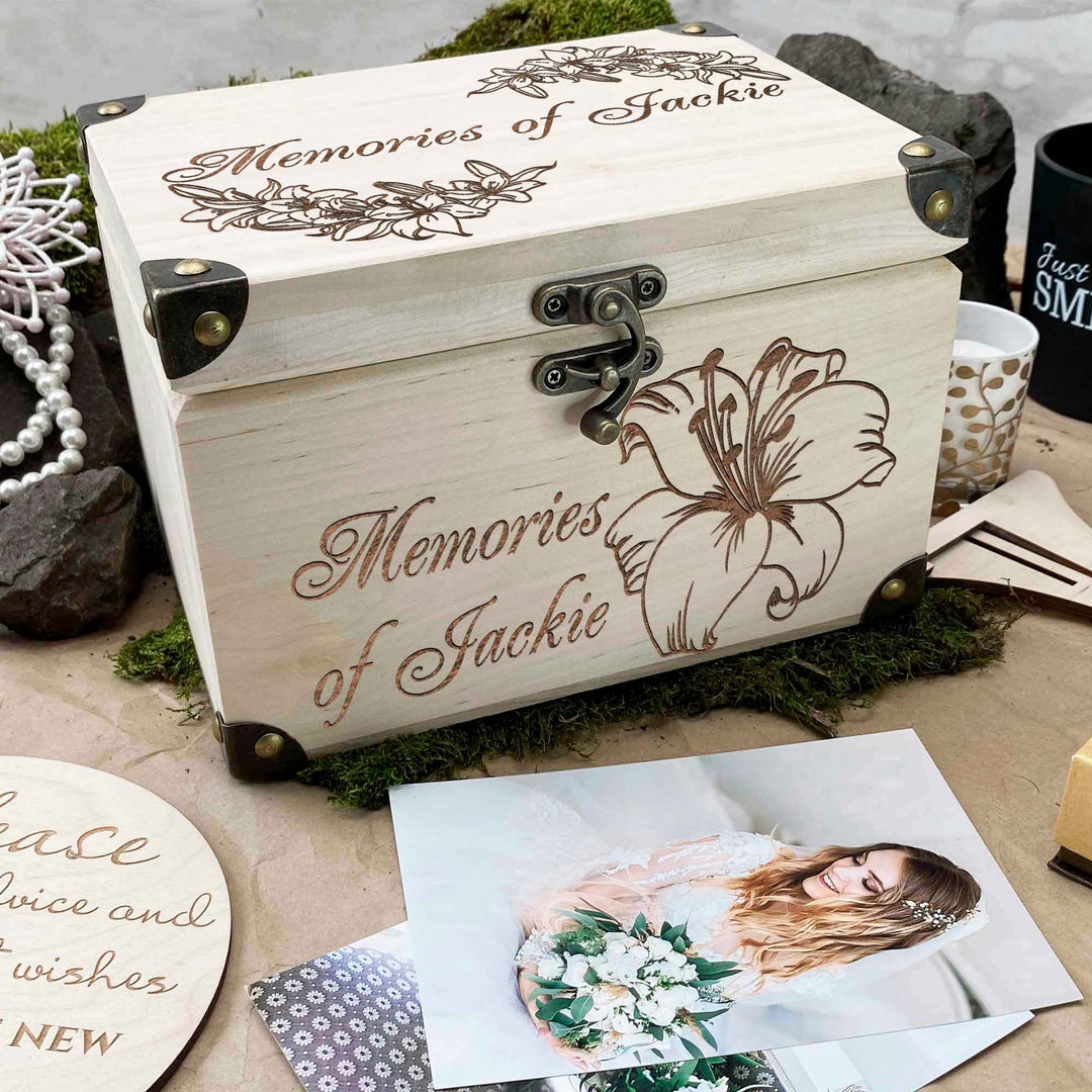 Wooden memories wedding box photo №2