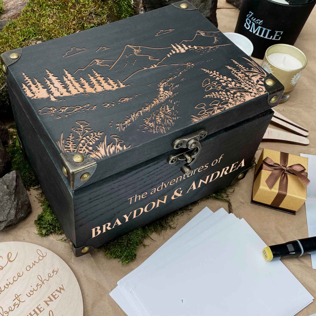 Wooden Memories Box Engraving Mountain photo №13