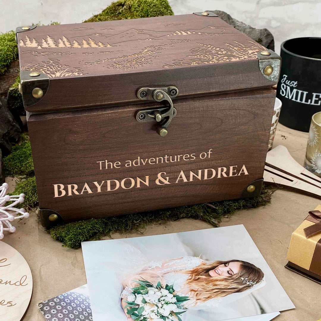 Wooden Memories Box Engraving Mountain photo №14