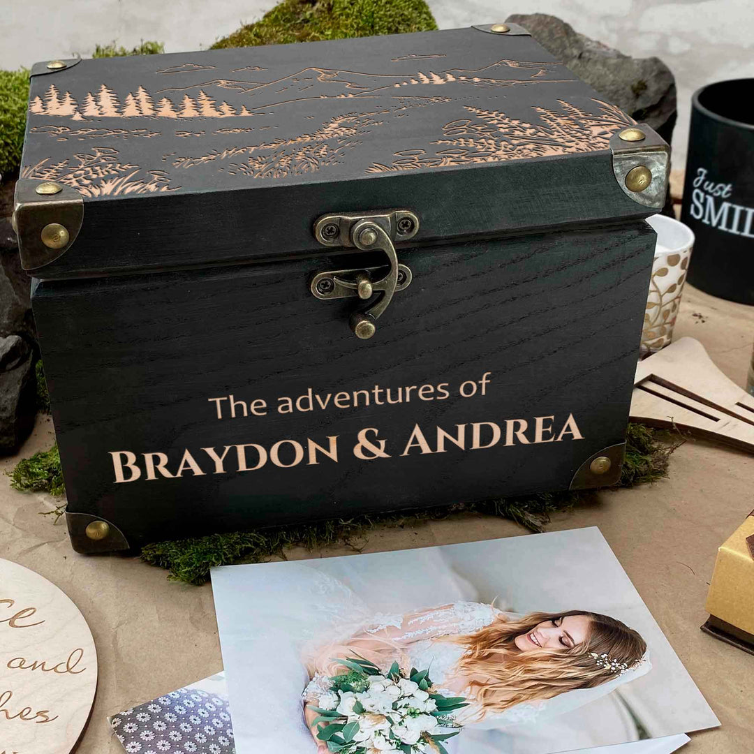 Wooden Memories Box Engraving Mountain photo №15