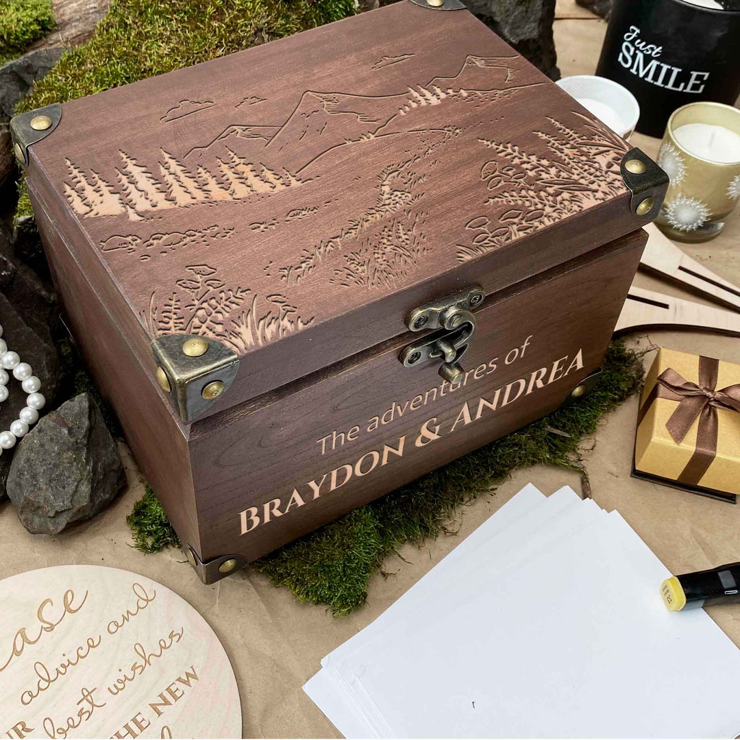 Wooden Memories Box Engraving Mountain photo №16