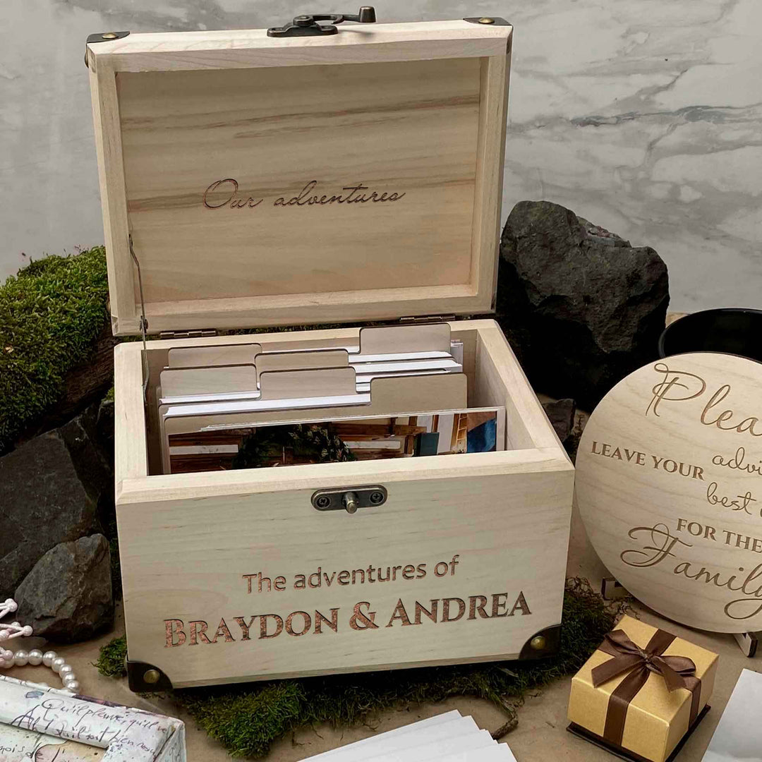 Wooden Memories Box Engraving Mountain photo №2