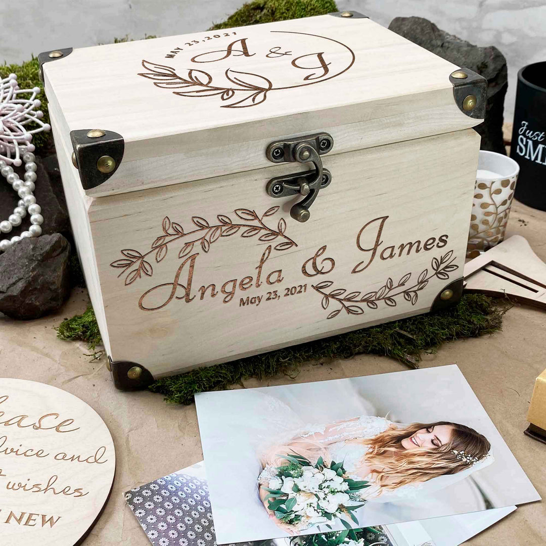 Wooden Memories Box Engraving Wedding Day photo №2