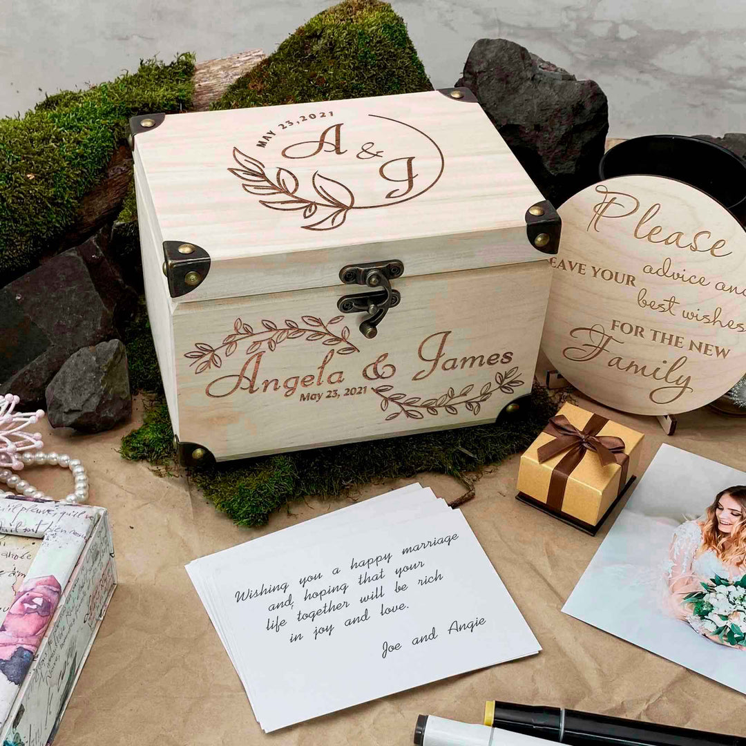 Wooden Memories Box Engraving Wedding Day photo №3