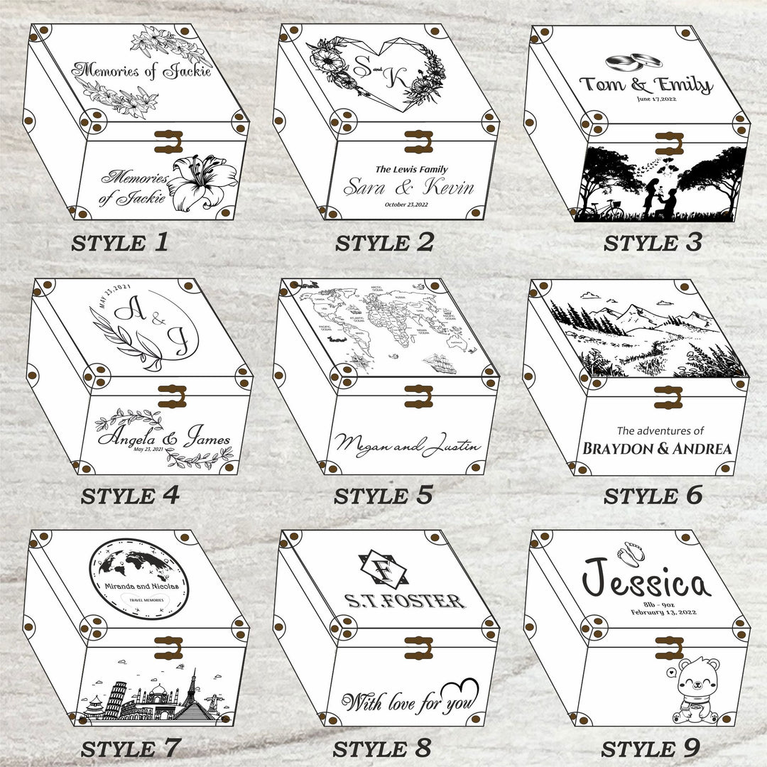 Wooden Memories Box Engraving Name photo №17