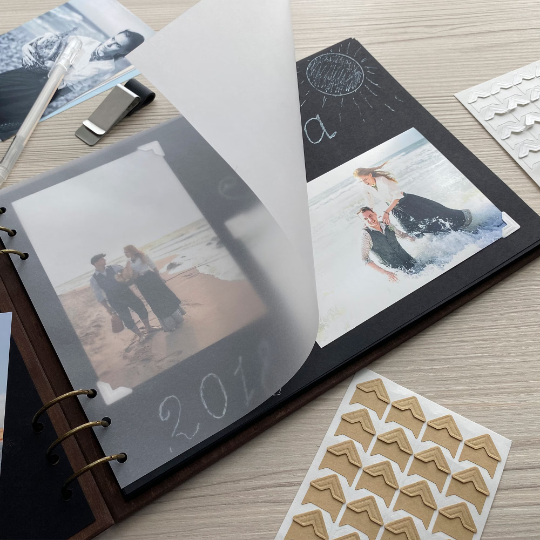 BLOCK of 10 additional sheets of paper and tracing paper for our Photo Album photo №2
