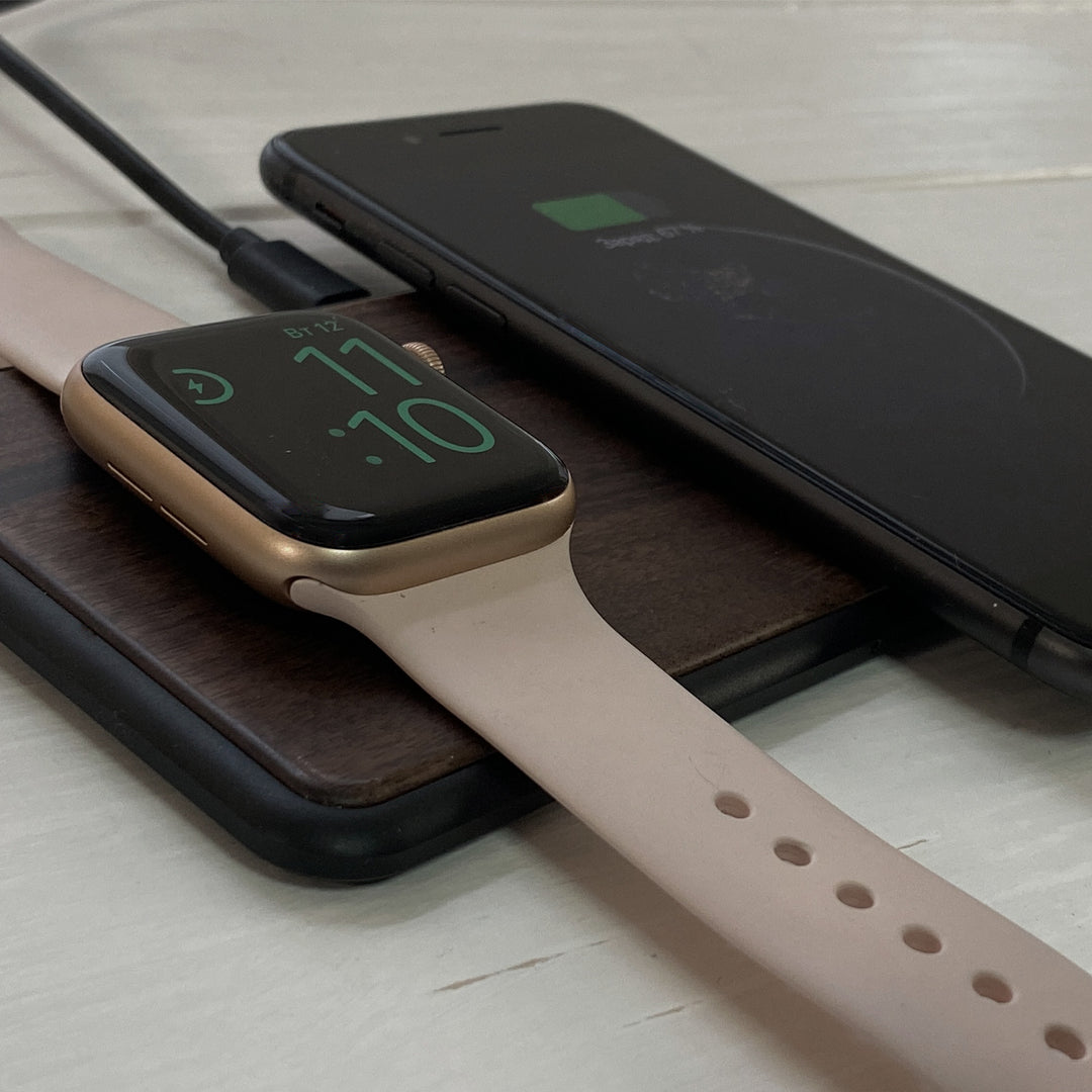 Wireless Fast Dual Charger Brown photo №4