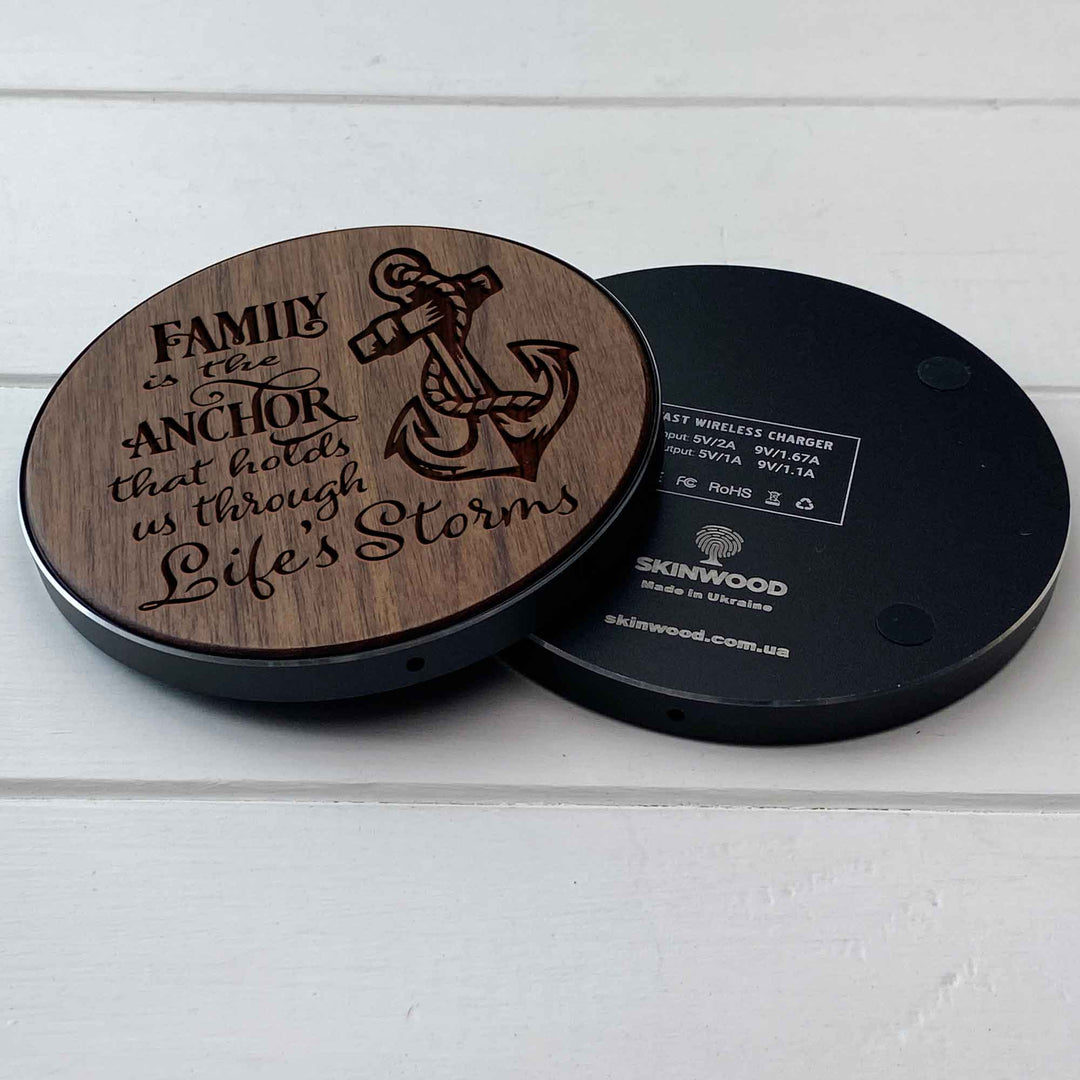 Wireless Fast Charger engraving Anchor photo №7
