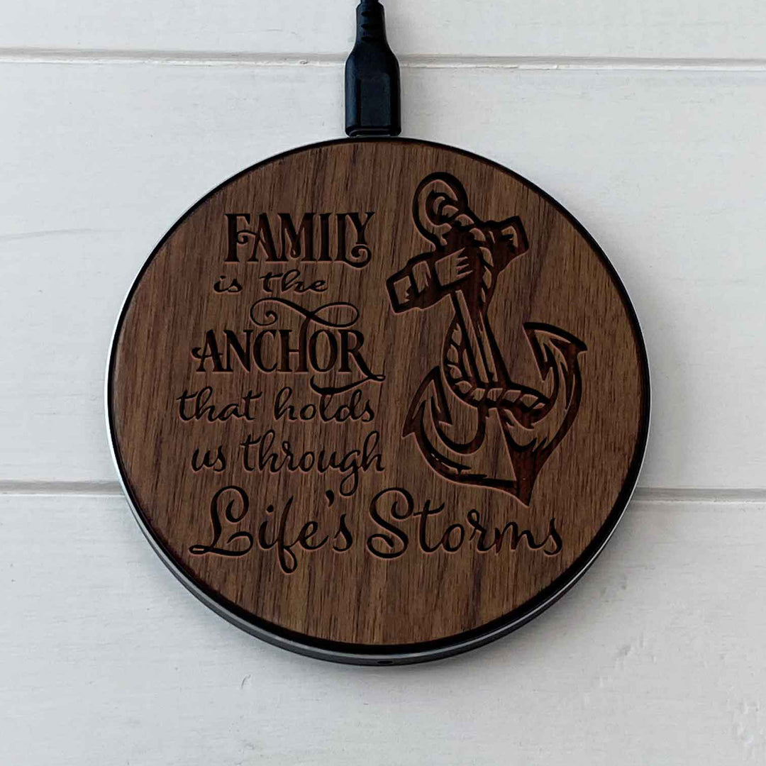 Wireless Fast Charger engraving Anchor photo №5