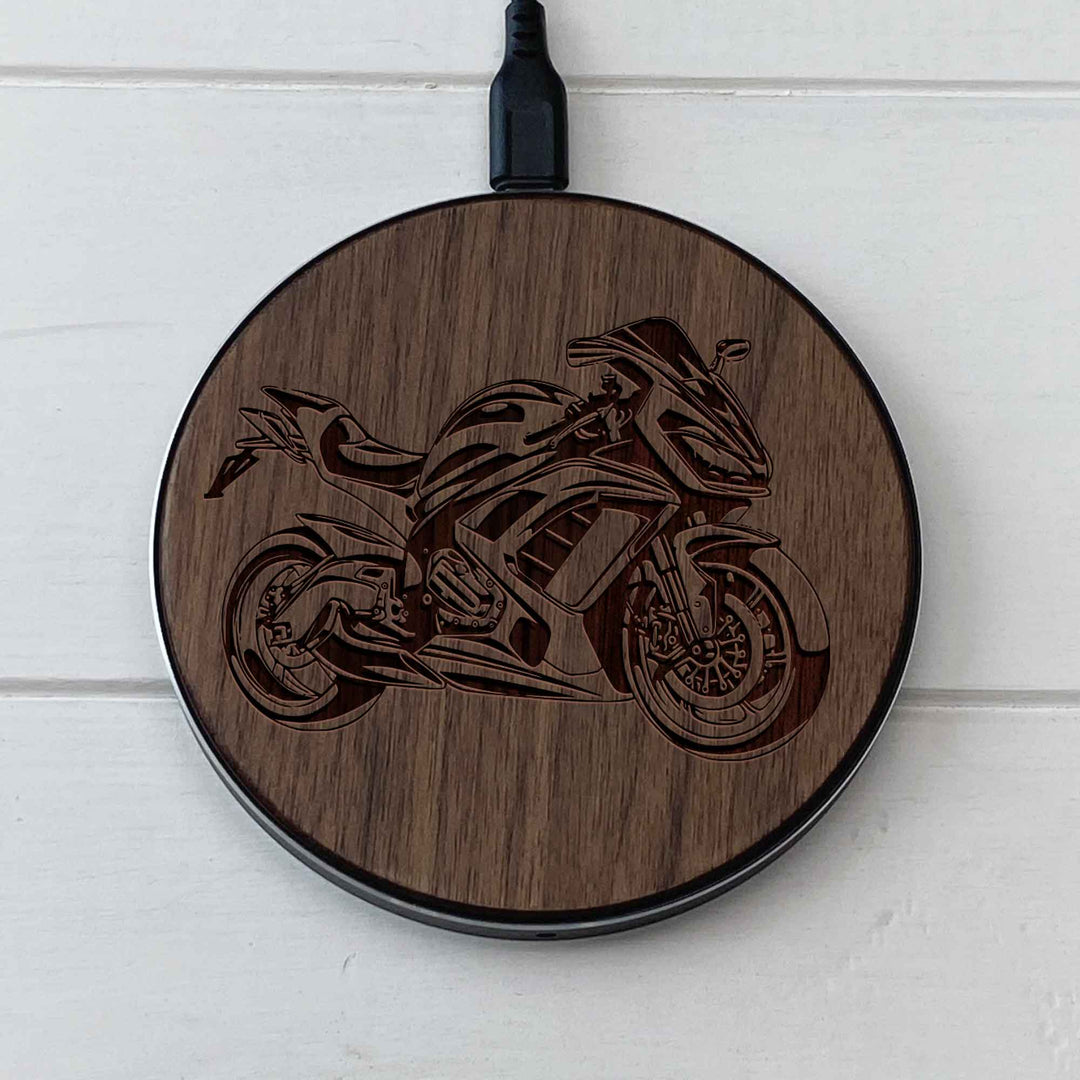 Wireless Fast Charger engraving Bike photo №5