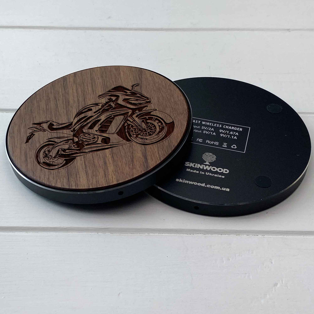 Wireless Fast Charger engraving Bike photo №8