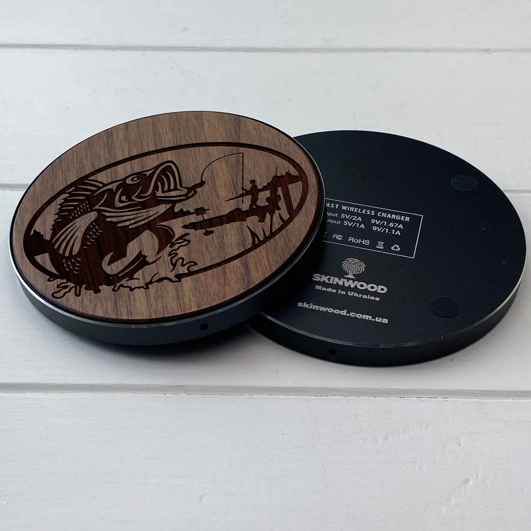 Wireless Fast Charger engraving Fishing photo №8